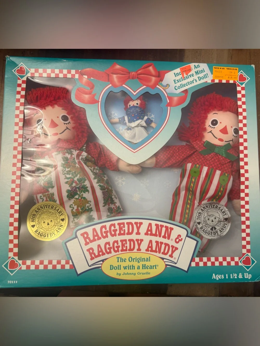 Raggedy Ann & Raggedy Andy Holiday Doll Set - Red